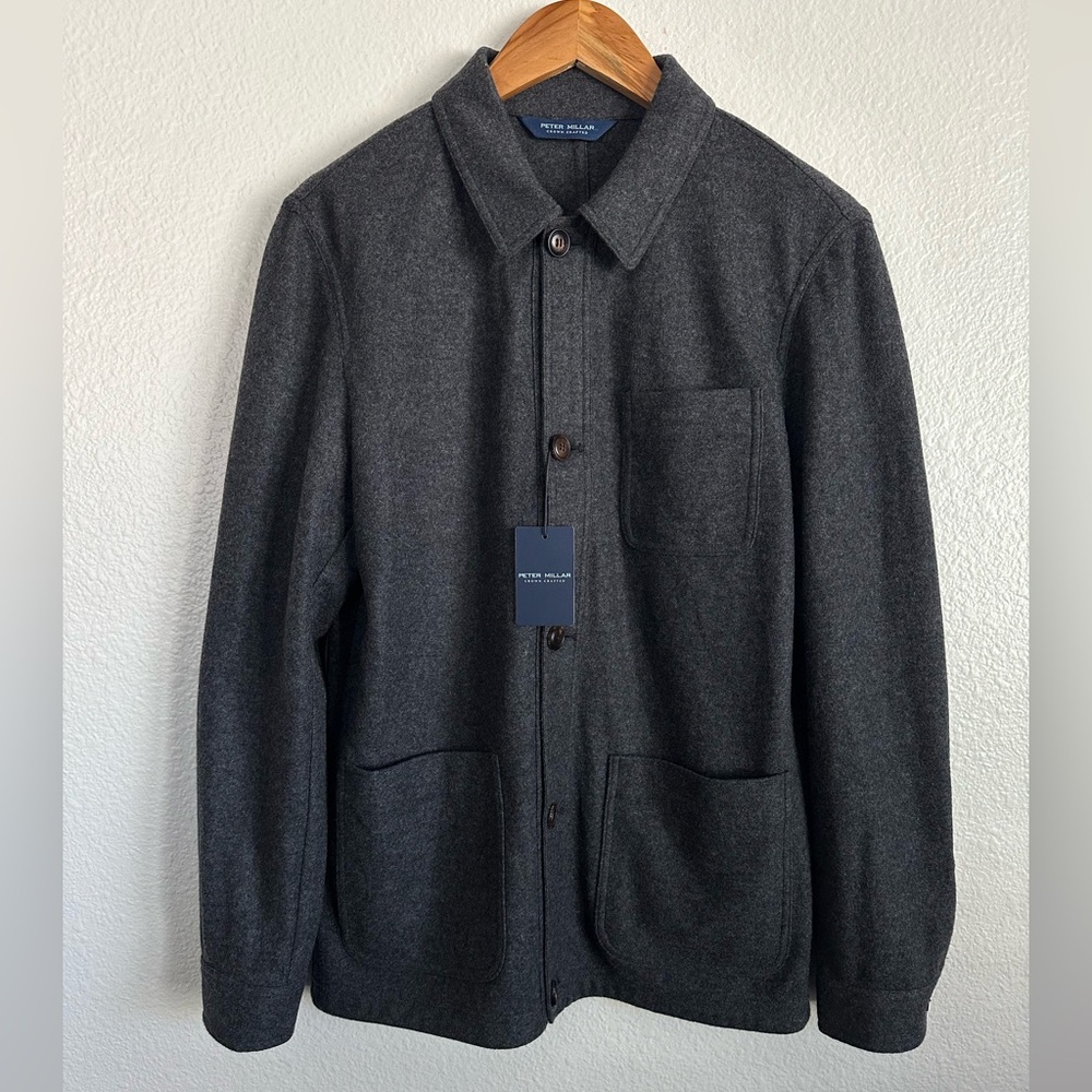 Peter Millar Artisan Crafted Cashmere Crown Chore Coat Jacket Men’s Size Small